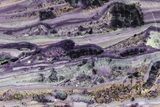 Polished Banded Purple Fluorite Slab - Nevada #322727-1